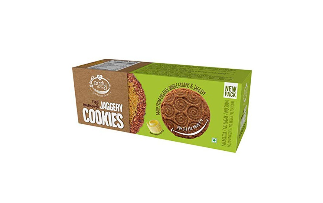 Early Foods Ragi Amaranth Jaggery Cookies   Box  150 grams